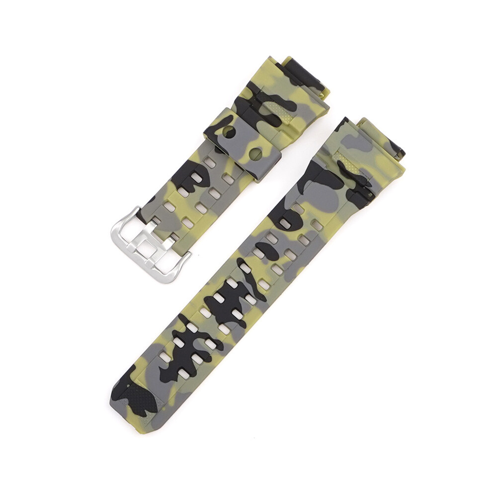 (Grass Green) For Casio G-Shock GW-9400 GW-9300 Desert Camouflage Strap TPU Watch Band