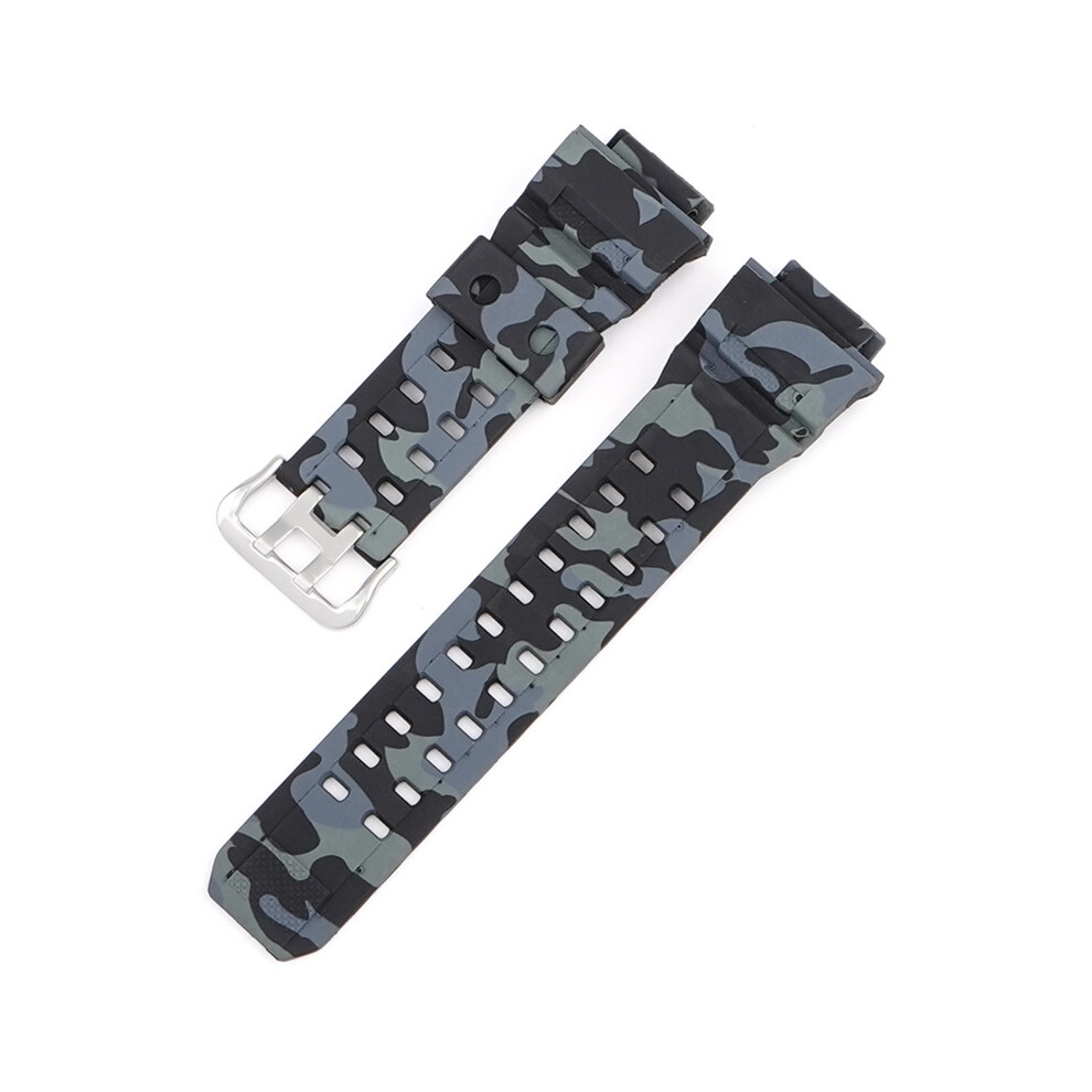 (Black) For Casio G-Shock GW-9400 GW-9300 Desert Camouflage Strap TPU Watch Band