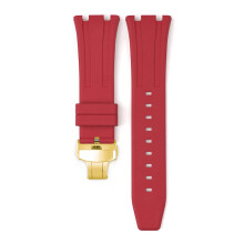 (Red) For Audemars Piguet Royal Oak 15500/15400/26331 Gold Butterfly Clasp Strap 26MM