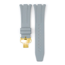 (Grey) For Audemars Piguet Royal Oak 15500/15400/26331 Gold Butterfly Clasp Strap 26MM