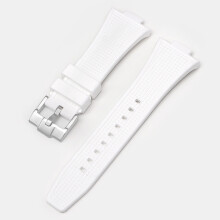(White) 12MM Watchband Strap For Tissot PRX Super Gamer T137.407.410 Series Strap