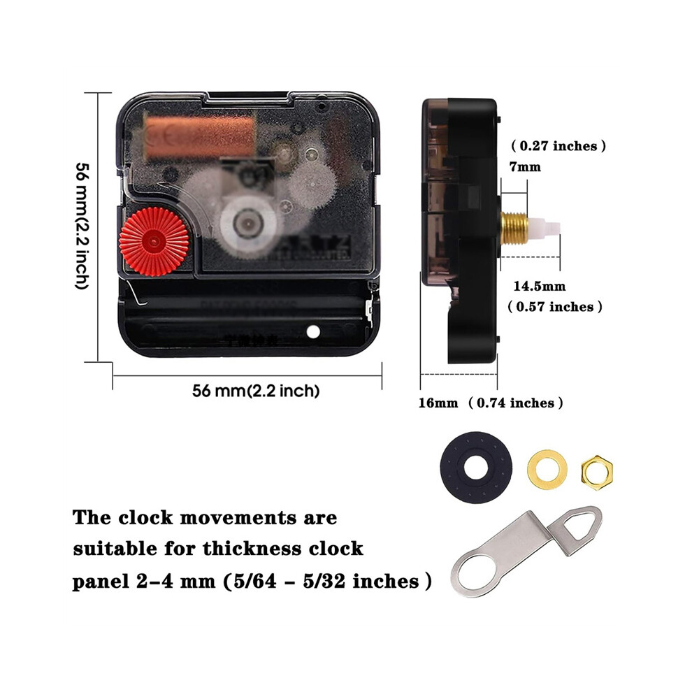 (14.5Mm) Quiet Quartz Wall Clock Movement Mechanism Diy Repair Parts Kit Sun Movement 320997370260