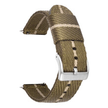 (Brown Rice, 20MM) Nylon Strap For Seiko DW Canvas Woven Strap Watch Band Accessories 18/20/22/24MM