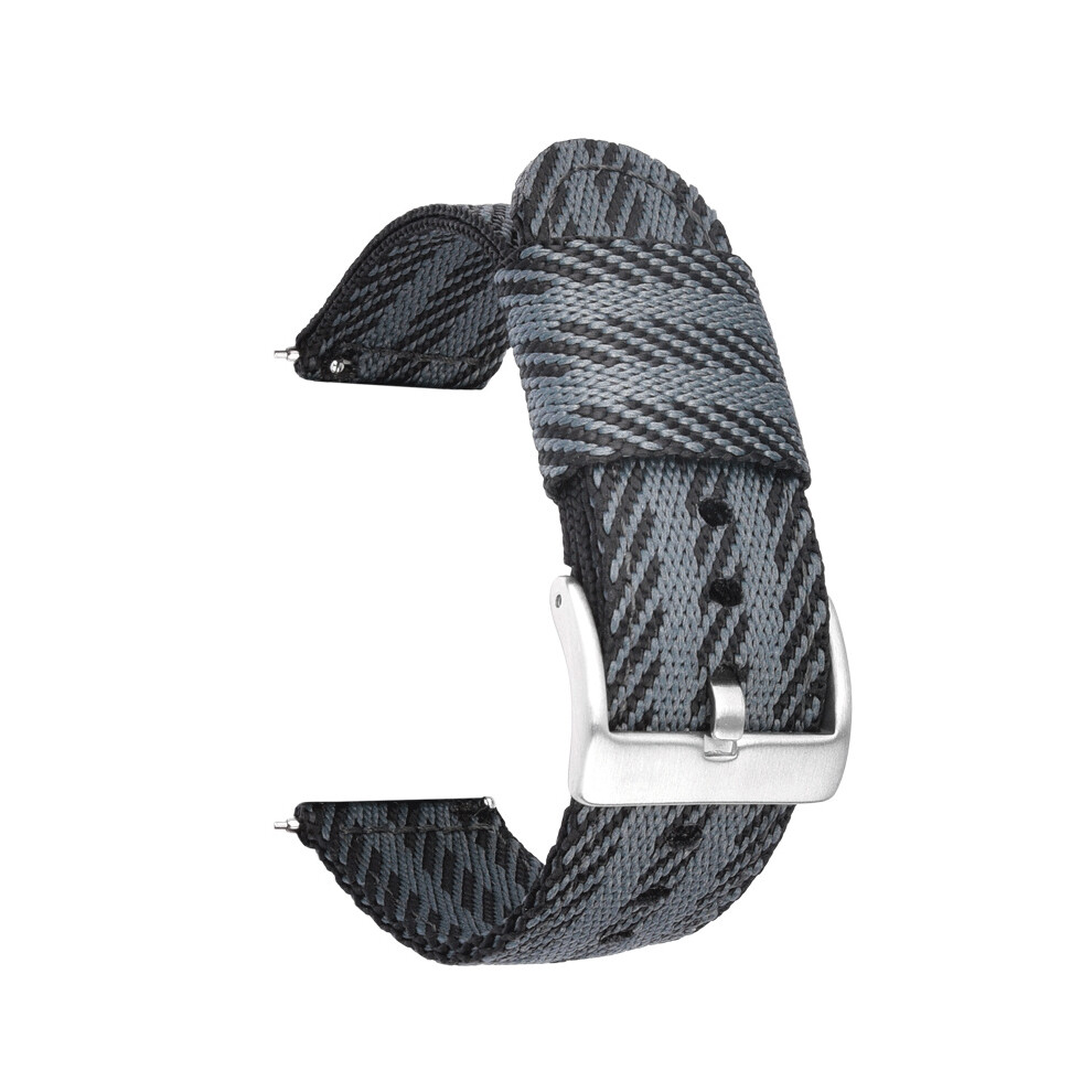 (Black And Grey, 24Mm) Nylon Strap For Seiko Dw Canvas Woven Strap Watch Band Accessories 18/20/22/24Mm Black,Grey 320997358251