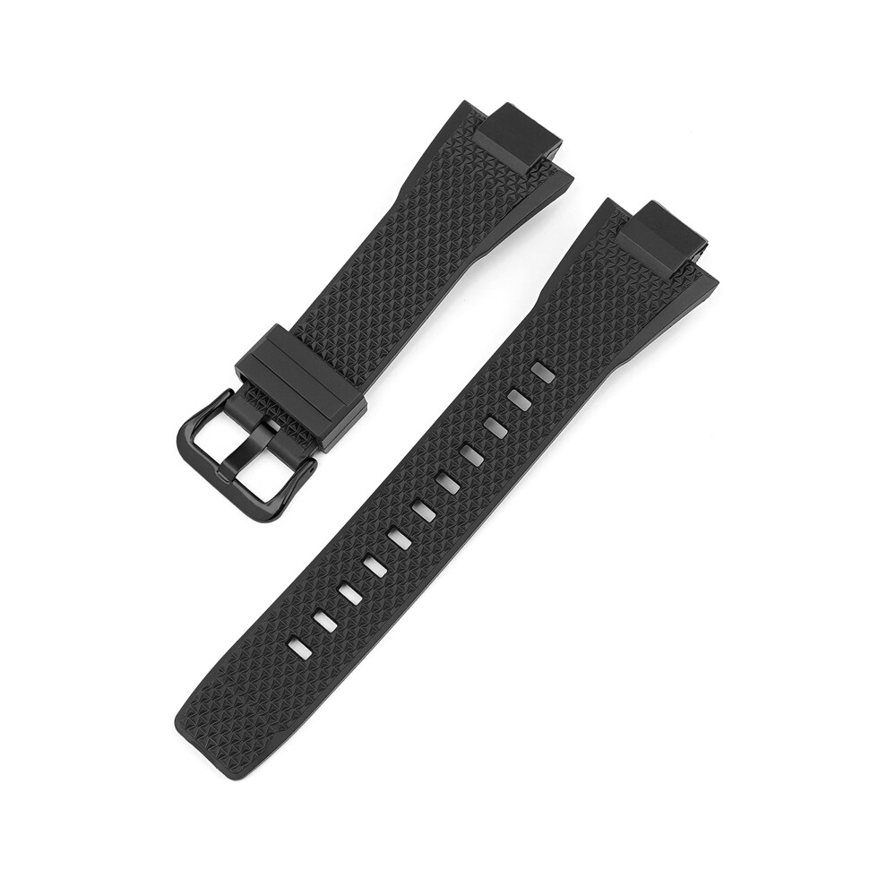(Black-Rubber Ring) Replacement Watch Strap For G-Shock GST-B400 Black Buckle Strap
