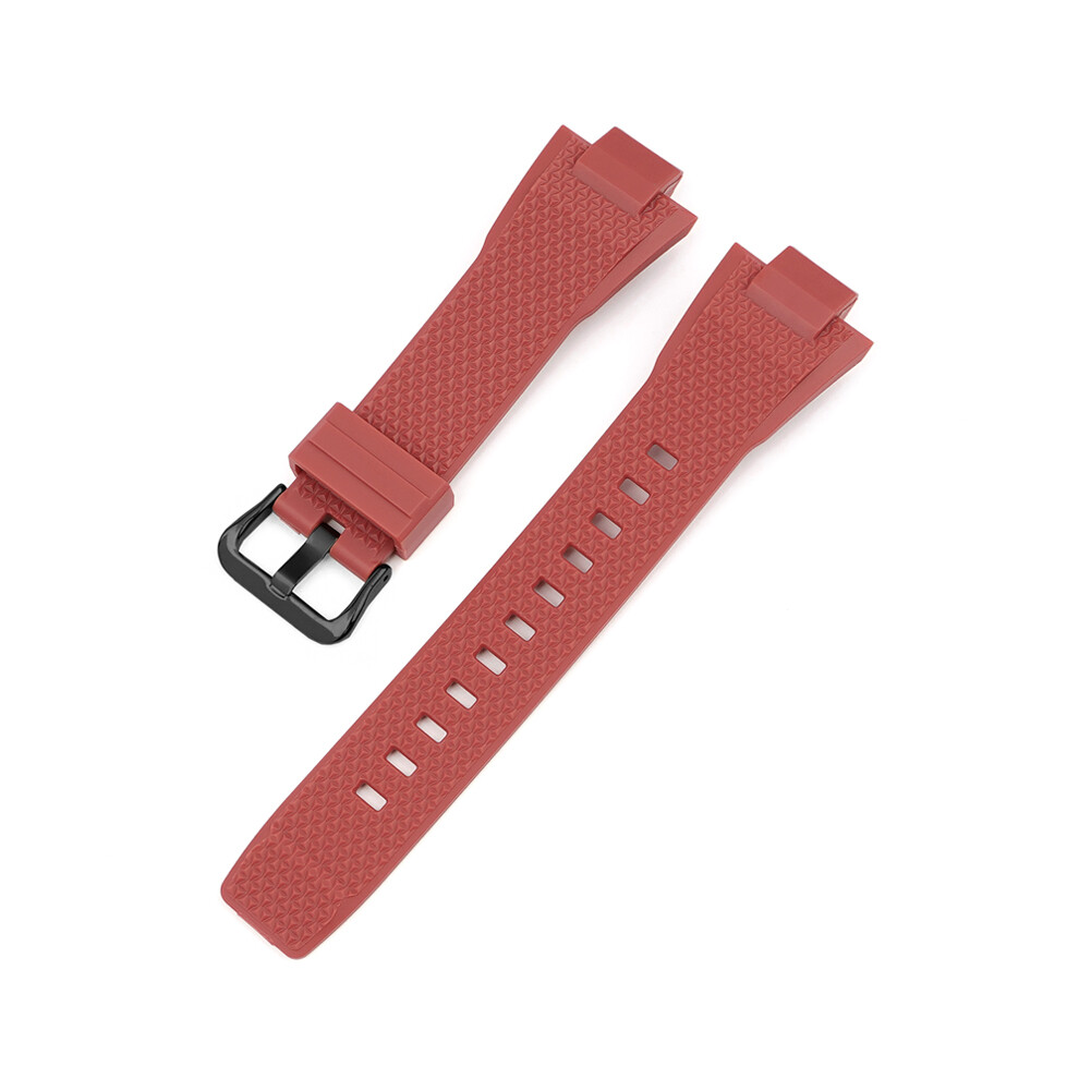 (Red-Rubber Ring) Replacement Watch Strap For G-Shock GST-B400 Black Buckle Strap