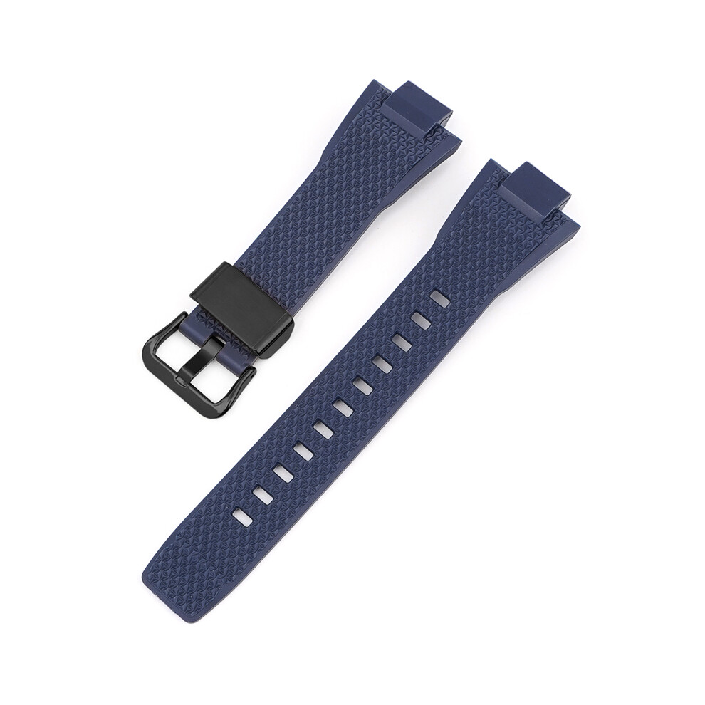 (Blue-Steel Ring) Replacement Watch Strap For G-Shock GST-B400 Black Buckle Strap