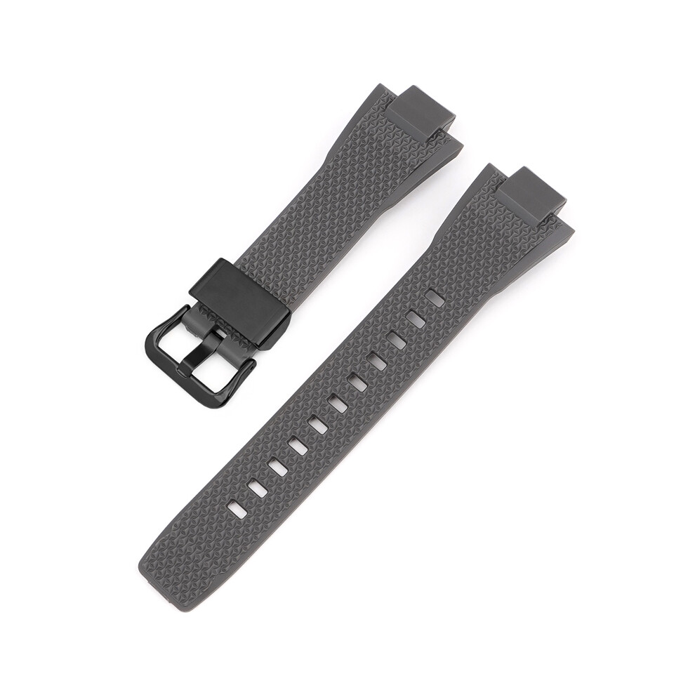 (Grey-Steel Ring) Replacement Watch Strap For G-Shock GST-B400 Black Buckle Strap