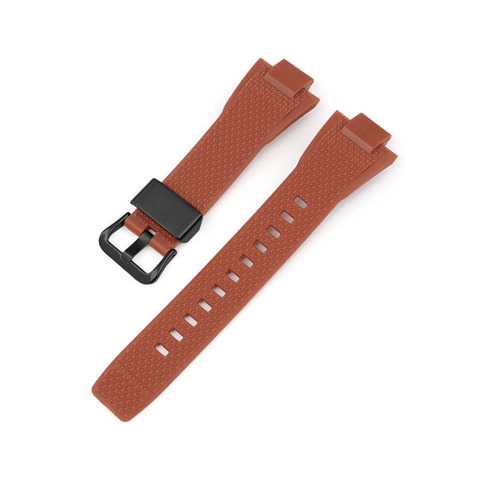(Brown-Steel Ring) Replacement Watch Strap For G-Shock GST-B400 Black Buckle Strap