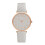 (Grey) Elegant Ladies Quartz Watch with Casual Leather Strap - Pointer Type 1