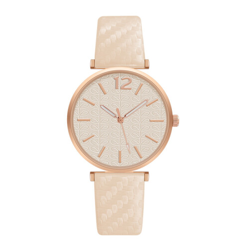 (Off-White) Elegant Ladies Quartz Watch with Casual Leather Strap - Pointer Type