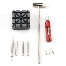 Band Link Remover Tool Kit Hammer Punch Pins Watch Strap Holder Watch Repair