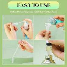 Bottle 3ml, Small Travel Perfume Bottle Refillable with 10 Tools, for Travel Essential Oil Perfumes B