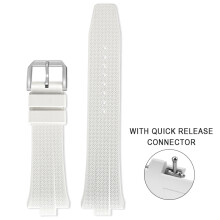 (Cyan) FKM Watch Strap Convex Interface 9MM Band Quick Release For Citizen NJ0150 NJ0151