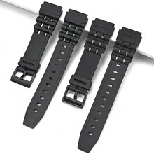 For Casio W-87H-1VH W-87H W-88HD W-727H W-728H Black Watch Band TPU Strap