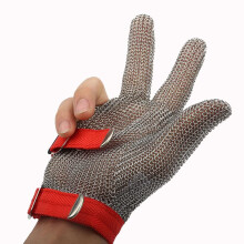 Cut Resistant Stainless Steel Mesh Glove XS, Food Grade Butcher Safety Protection with Adjustable Wrist Strap