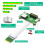 Placa Riser NGFF M.2 Key A/e para PCI-e Express 1X + USB com Cabo FPC de Folha de Alumínio e Blindagem EMI 3