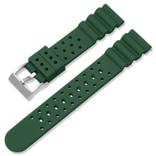 (Green, 22MM) 20/22MM Straps For Omega/Seiko/Huawei Watch Band Universal Silicone Watch Strap