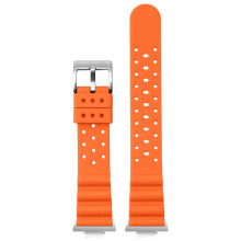 (Orange) For Tissot PRX Super Player Watch 22MM Silicone Strap With 12MM Converter