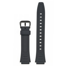 (Black Buckle) 18MM Watchband For Casio W-800H F-91 W-218H Watch Band Replacement Black Strap
