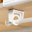 8Pcs Curtain Rod Holder Clamp Hooks Self Adhesive Clothes Rail Bracket 360 Rotation Triangle Ring Adjustable Hooks 8