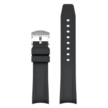 (Black) FKM Band Replacement for Tudor Black Bay BB58, 20mm Curved Interface Watch Strap