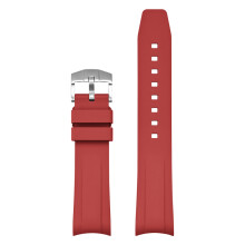 (Red) FKM Band Replacement for Tudor Black Bay BB58, 20mm Curved Interface Watch Strap