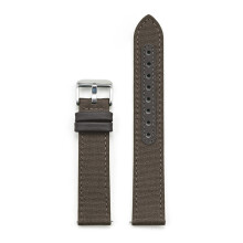 (Brown, 18MM) 18MM-24MM Canvas Leather Watch Band Replacement Watch Strap For Women Men
