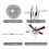 4sets Ceiling Fan Pull Chain Ornaments,Fan Pulls Extension Chains Set, Decorative Metal Light Bulb and Fan Cord 8