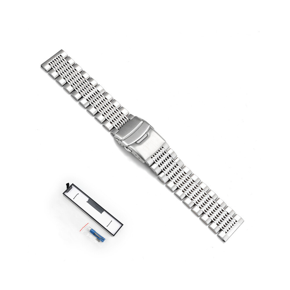 (22Mm) Stainless Steel Strap With Tool For Seiko Universal 18Mm 20Mm 22Mm 24Mm 320997383635
