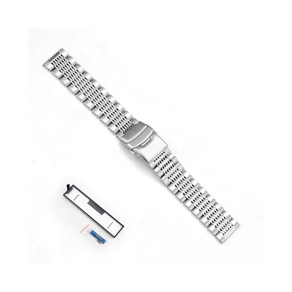 (20Mm) Stainless Steel Strap With Tool For Seiko Universal 18Mm 20Mm 22Mm 24Mm 320997383628