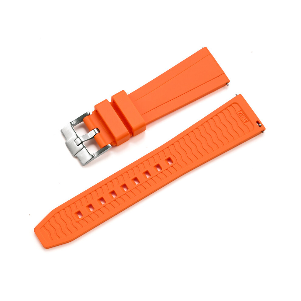 Orange (Orange) ?20Mm Liquid Silicone Watch Strap With Quick Release For Omega Seamaster 300