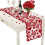 5X Valentines Day Decor Table Runner, 13 X 72Inch Red Lace Table Runner, Heart Table Runner 3