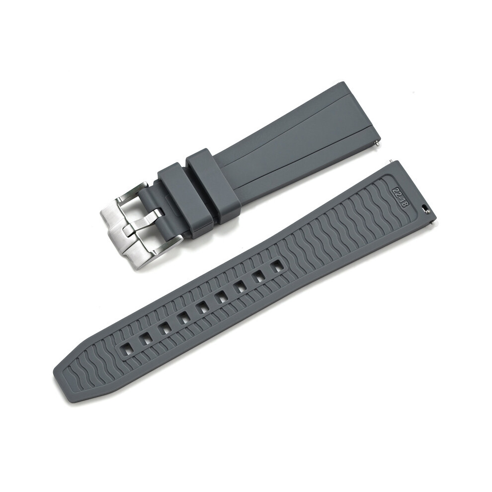 Gray (Gray) ?20Mm Liquid Silicone Watch Strap With Quick Release For Omega Seamaster 300
