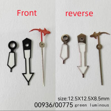 (Black) For NH35/36 4R35/36 7S26 Movement Needle Green Luminous Watch Conversion Needle
