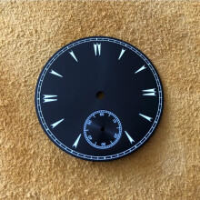 (Black) 38.9mm Non-Luminous Dial for ETA 6498/ST3621 Watch Movements - High-Quality Watch Accessories