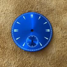 (Blue) 38.9mm Non-Luminous Dial for ETA 6498/ST3621 Watch Movements - High-Quality Watch Accessories