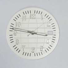 (White) 32mm Dial Green Luminous Hands Watch Repair Parts for NH35/36/4R/7S Movements