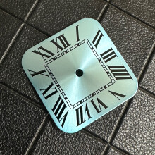 (Light Blue) 26.8mm Watch Dial with Roman Numerals, 3 o'clock Position for NH35/36/4R/7S Movements