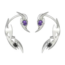 Fashionable Oversized Ear Cuffs Punk Mechanical Ear-silver