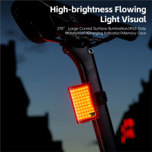 WEST BIKING Bicycle Tail Light High Visibility Triangle Wide Angle Brake Sensing Rear Light