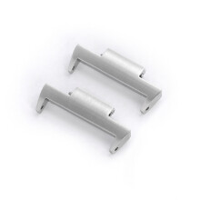 (Silver) 1 Pair Strap Adapters 12MM To 22MM Convex Connector For Tissot PRX Series Watch
