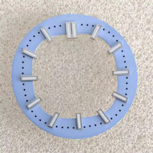 (Blue) 30.5mm Watch Repair Replacement Parts Luminous Dial for NH35/36 Movement