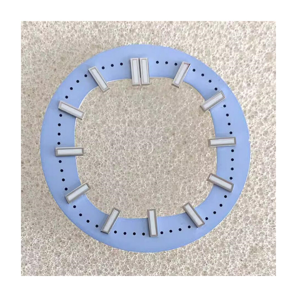 (Blue) 30.5Mm Watch Repair Replacement Parts Luminous Dial For Nh35/36 Movement Blue 320997391463