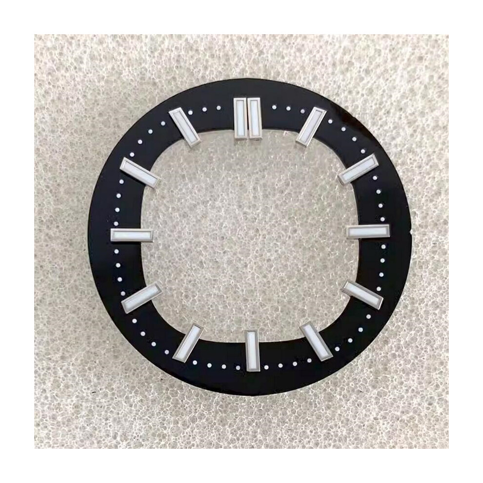 (Black) 30.5Mm Watch Repair Replacement Parts Luminous Dial For Nh35/36 Movement Black 320997391494