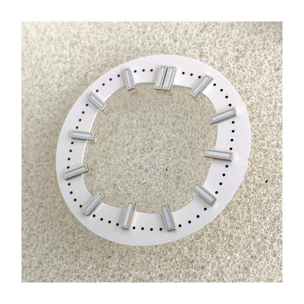 (White) 30.5Mm Watch Repair Replacement Parts Luminous Dial For Nh35/36 Movement White 320997391500