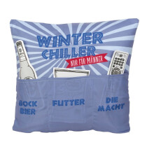 Hergo Sofahelden Sofakissen 43 x 43 cm Winter Chiller - nur für Männer