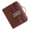 Fashionable Two Section Makeup Pouch For Brushes-dark brown 1