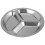 10X Stainless Steel 3 Sections Round Divided Dish Snack Dinner Plate Diameter 24Cm 4
