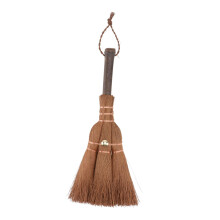 Mini Handheld Broom Natural Palm Whisk with Soft Bristles for Table Cleaning and Tea Ceremony Use